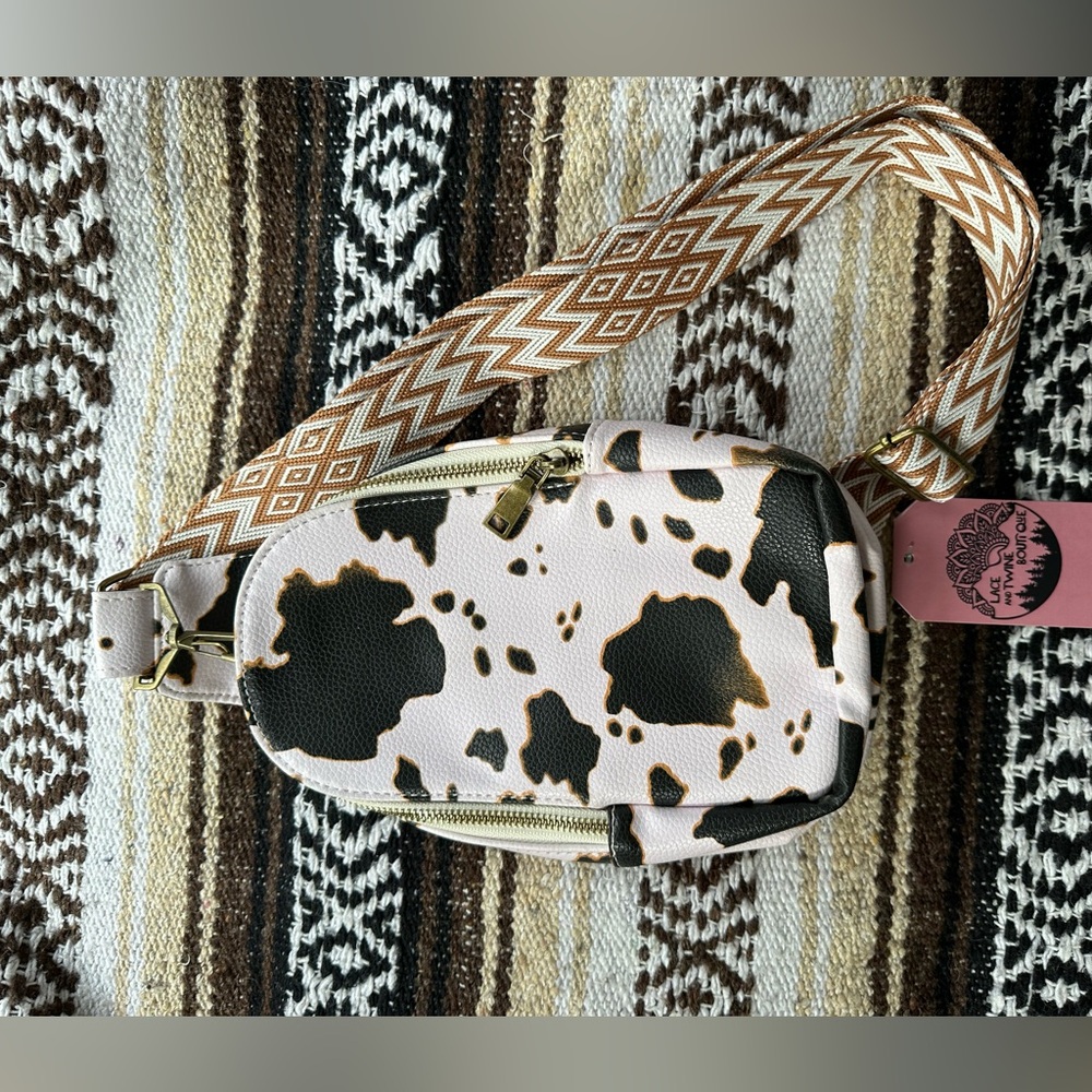 Cowprint cross body
